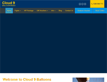 Tablet Screenshot of cloud9balloons.com.au